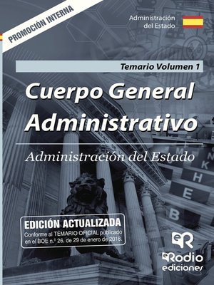 cover image of Cuerpo General Administrativo. Administración del Estado. Temario Volumen 1. Promoción Interna.